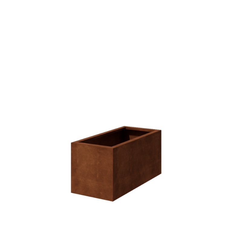Jardinera de acero corten soldada Montana 100 x 50 x 50 cm
