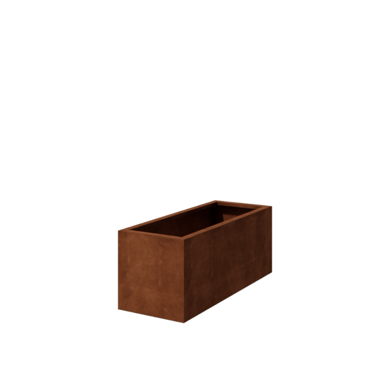Jardinera de acero corten soldada Montana 120 x 50 x 50 cm