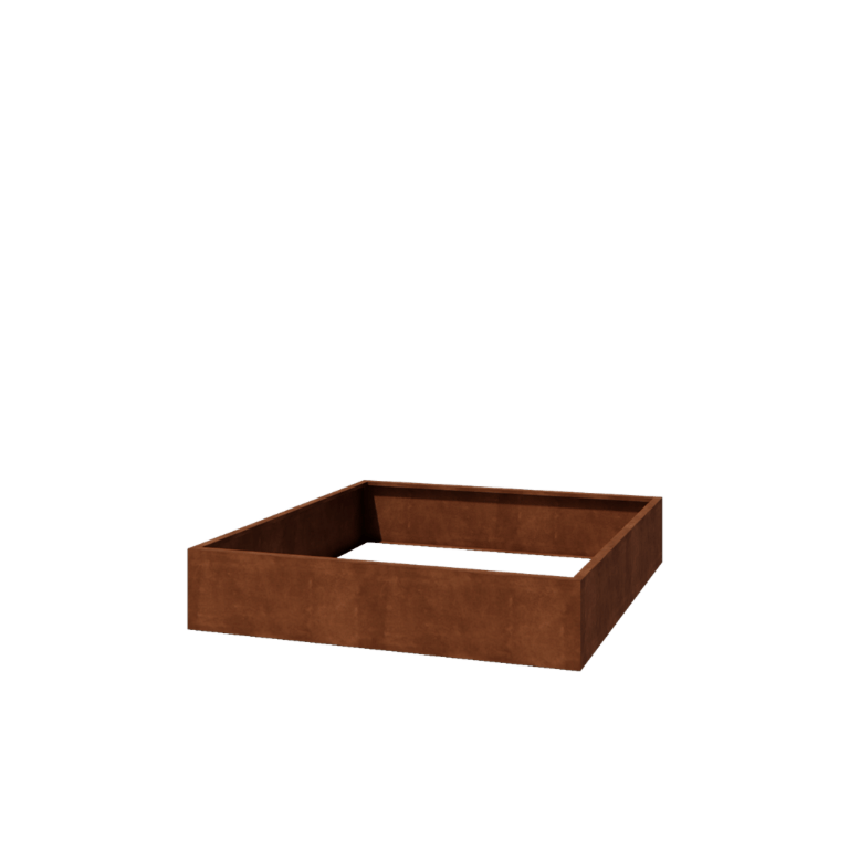 Jardinera de acero corten soldada Montana 200 x 200 x 40 cm