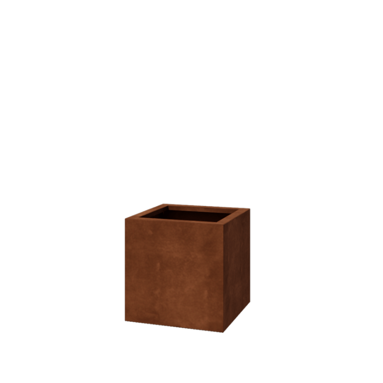 Jardinera de acero corten soldada Montana 50 x 50 x 50 cm