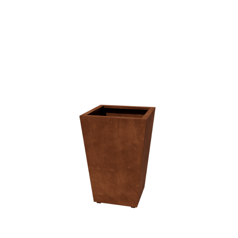 Jardinera de acero corten soldada Cono 60 x 60 x 80 cm