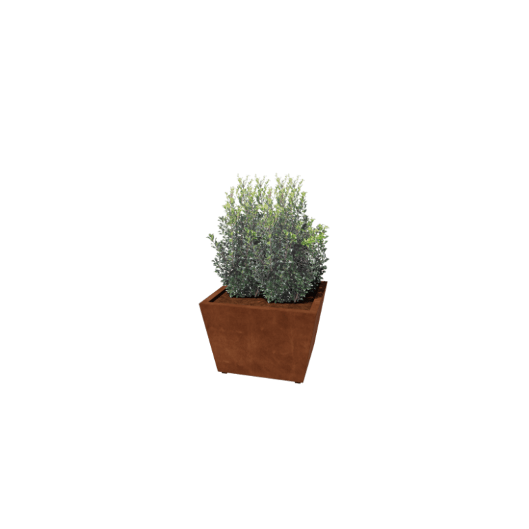 Jardinera de acero corten soldada Cono 80 x 80 x 50 cm