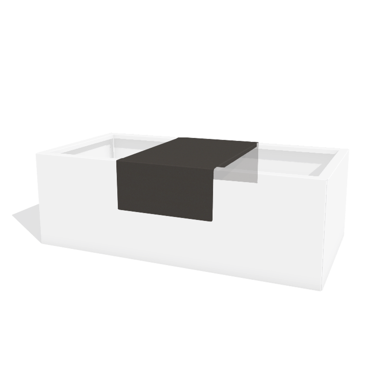 Plataforma para jardinera con tratamiento electrostático 40 x 61 x 20 cm