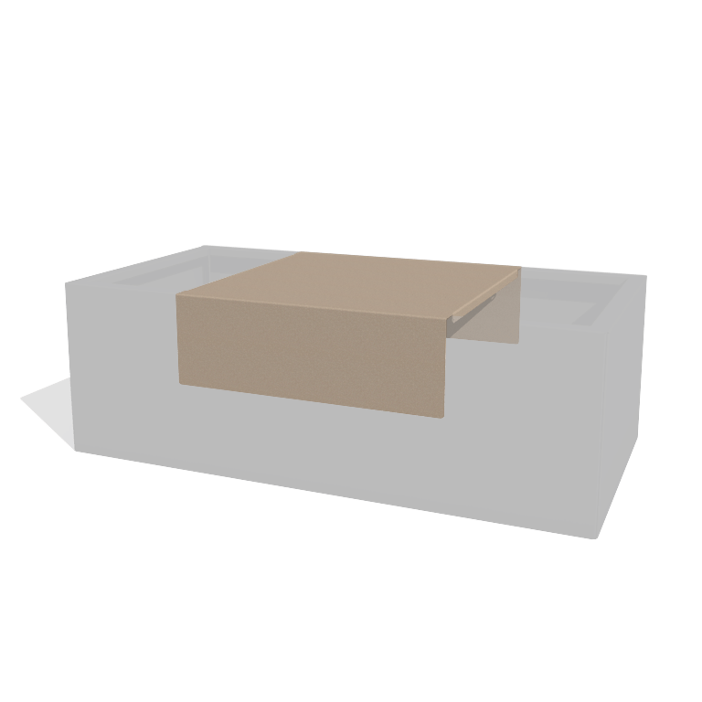 Plataforma para jardinera con tratamiento electrostático 60 x 61 x 20 cm