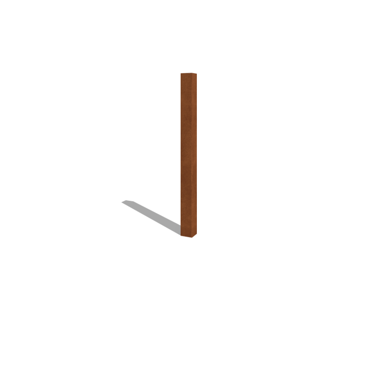 Poste para valla de acero corten 150 cm