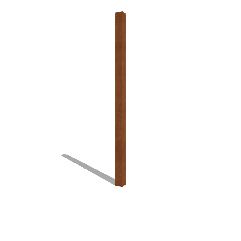 Poste para valla de acero corten 200 cm