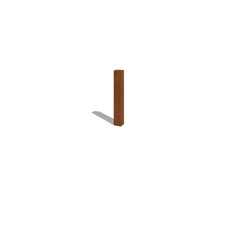 Poste para valla de acero corten 80 cm
