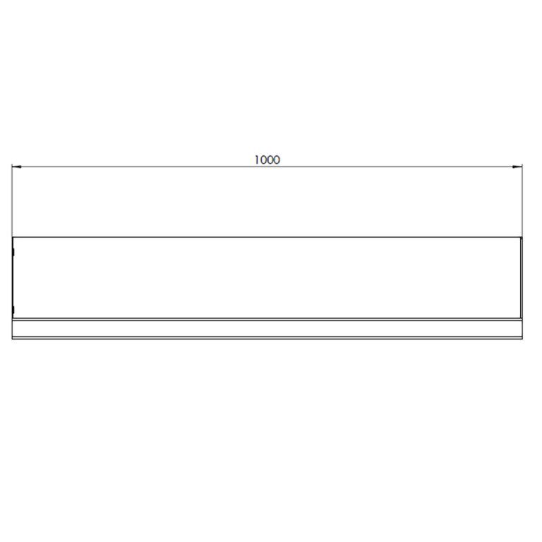 Muro de contención de acero con recubrimiento de polvo recto 100 cm (altura 60 cm)