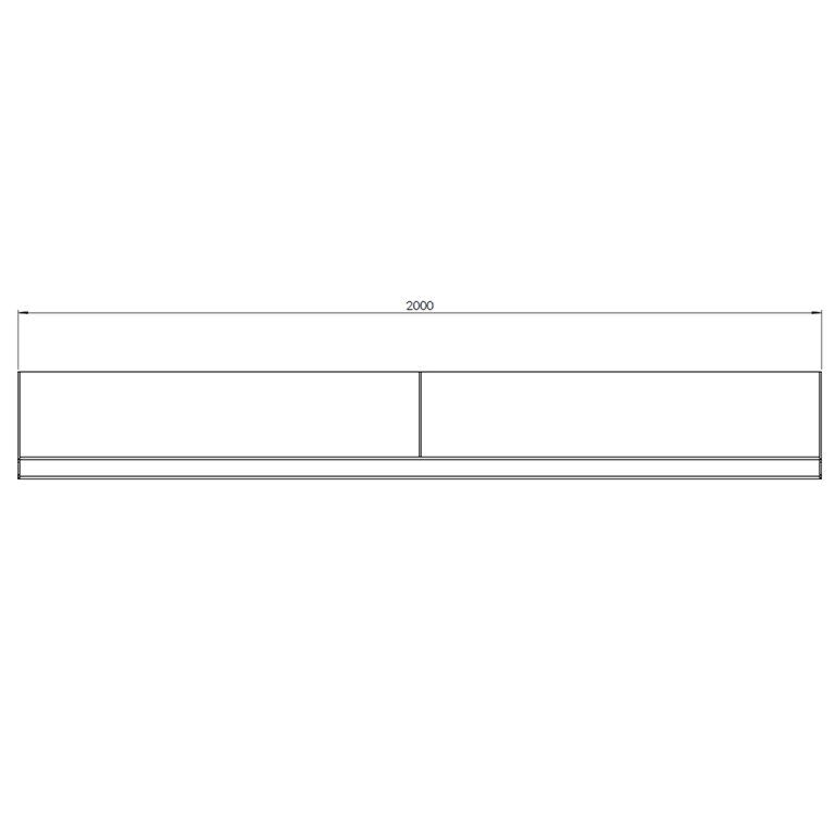 Muro de contención de acero con recubrimiento de polvo recto 200 cm (altura 30 cm)