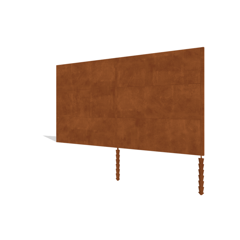 Valla de acero corten H3 juego 372 cm