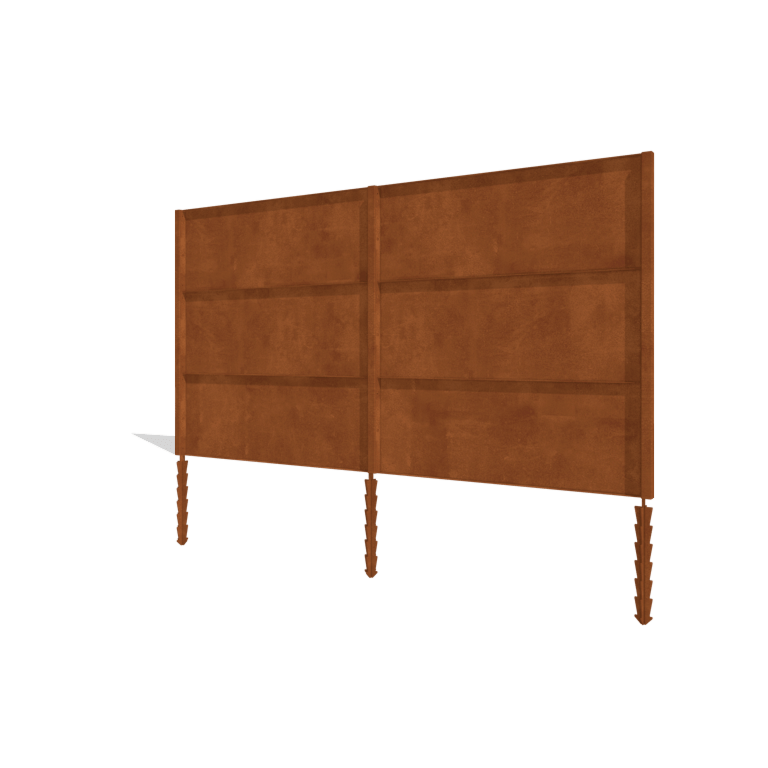 Valla de acero corten H3 juego completo 378 cm