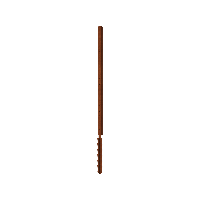 Valla de acero corten H poste intermedio con estaca de tierra 190 x 6 x 6 cm Valla de acero corten H poste intermedio con estaca de tierra 190 x 6 x 6 cm