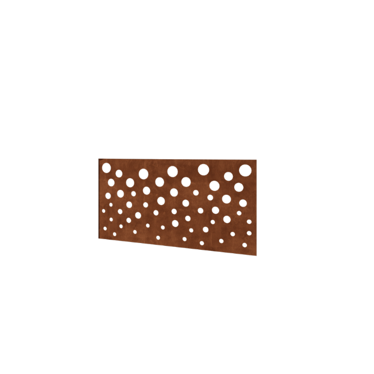 Valla de acero corten H panel B 120 x 63,3 cm