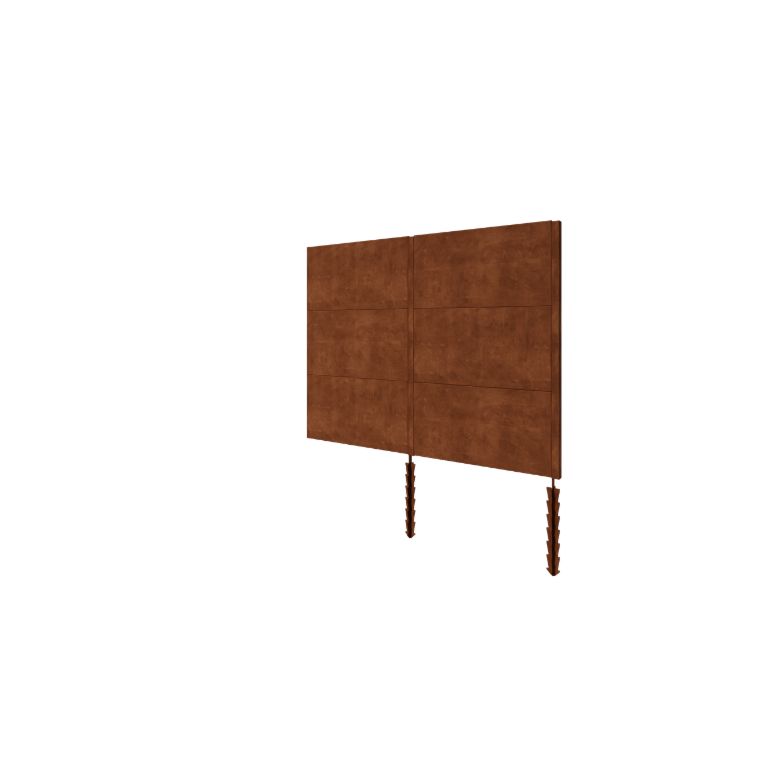 Valla de acero corten H3 juego 252 cm