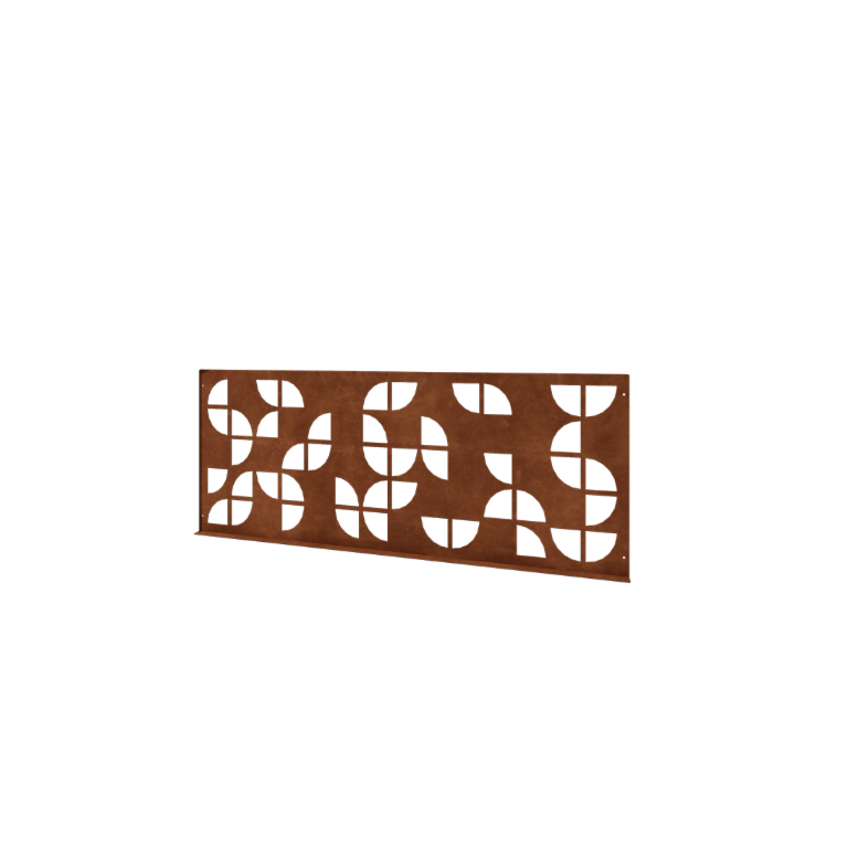 Celosía decorativa de acero corten G - Panel - 149 x 3 x 60 cm