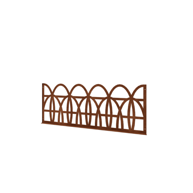 Celosía decorativa de acero corten T - Panel - 149 x 3 x 60 cm