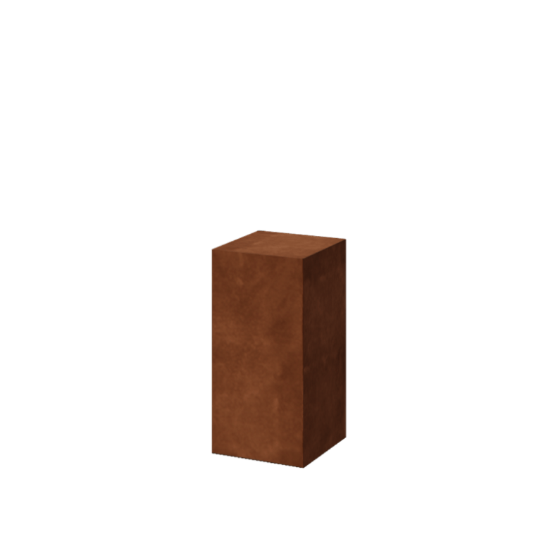 Zócalo de acero corten Ohio 30 x 30 x 60 cm