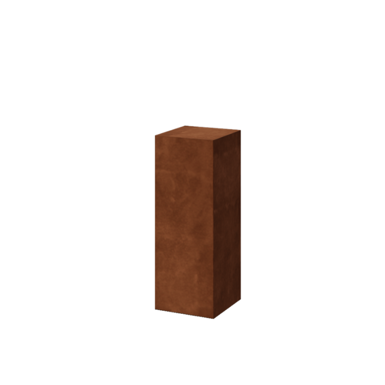 Zócalo de acero corten Ohio 30 x 30 x 80 cm