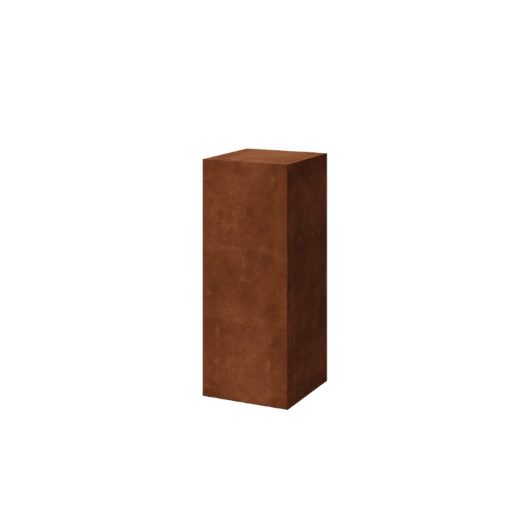 Pedestal de acero corten - Ohio - 40 x 40 x 100 cm