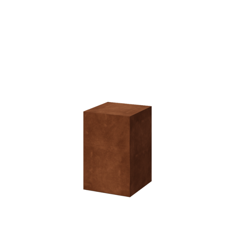 Zócalo de acero corten Ohio 40 x 40 x 60 cm