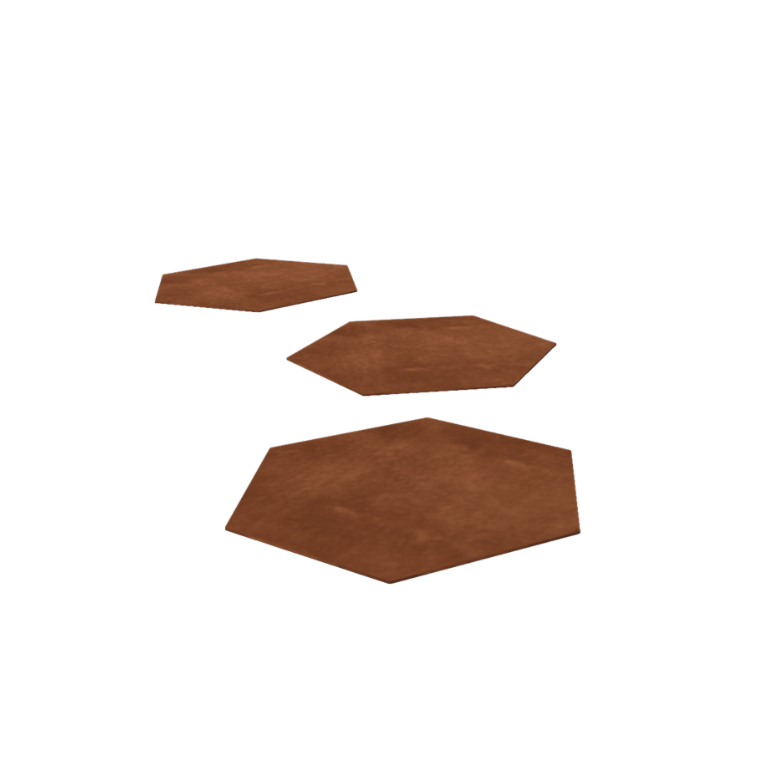 Paso japonés de jardín de acero corten - Hexágono - 50 x 43 cm
