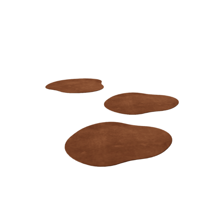Peldaño de acero corten orgánico 50 x 50 cm