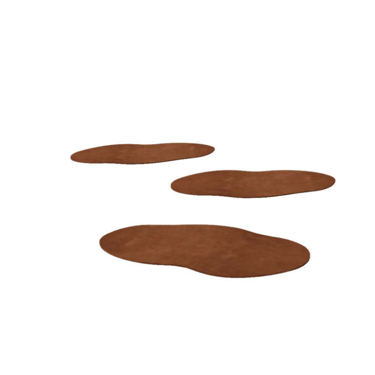 Peldaño de acero corten orgánico 50 x 25 cm