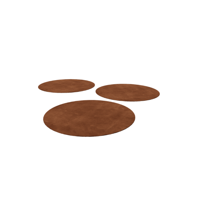 Peldaño de acero corten Redondo 75