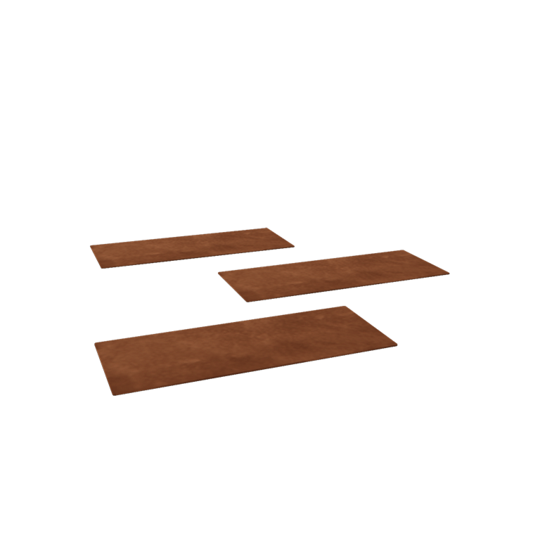 Peldaño de acero corten Rectángulo 60 x 25 cm