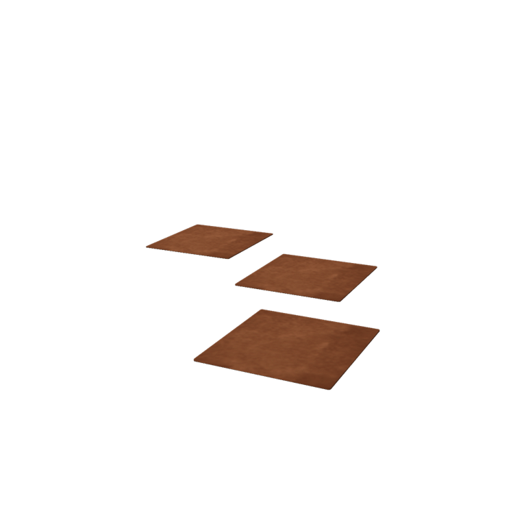 Paso japonés de jardín de acero corten - Cuadrado - 30 x 30 cm