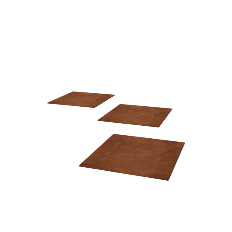 Peldaño de acero corten Cuadrado 40 x 40 cm