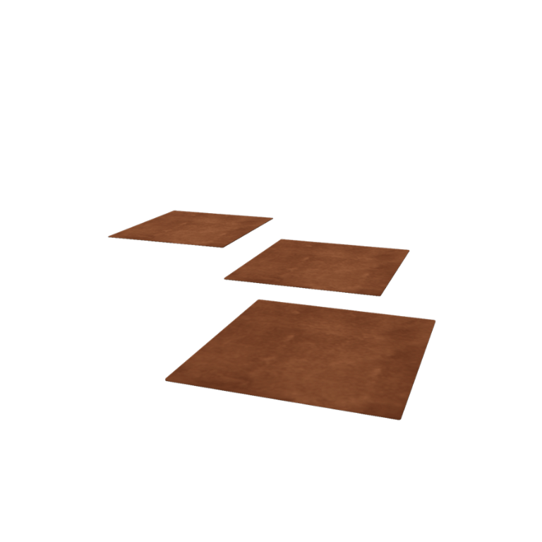 Peldaño de acero corten Cuadrado 50 x 50 cm