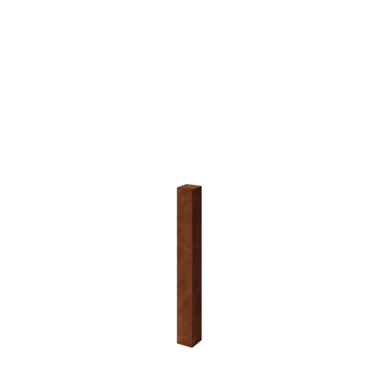 Poste para valla de acero corten 100 cm