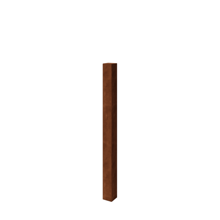 Poste para valla de acero corten 150 cm