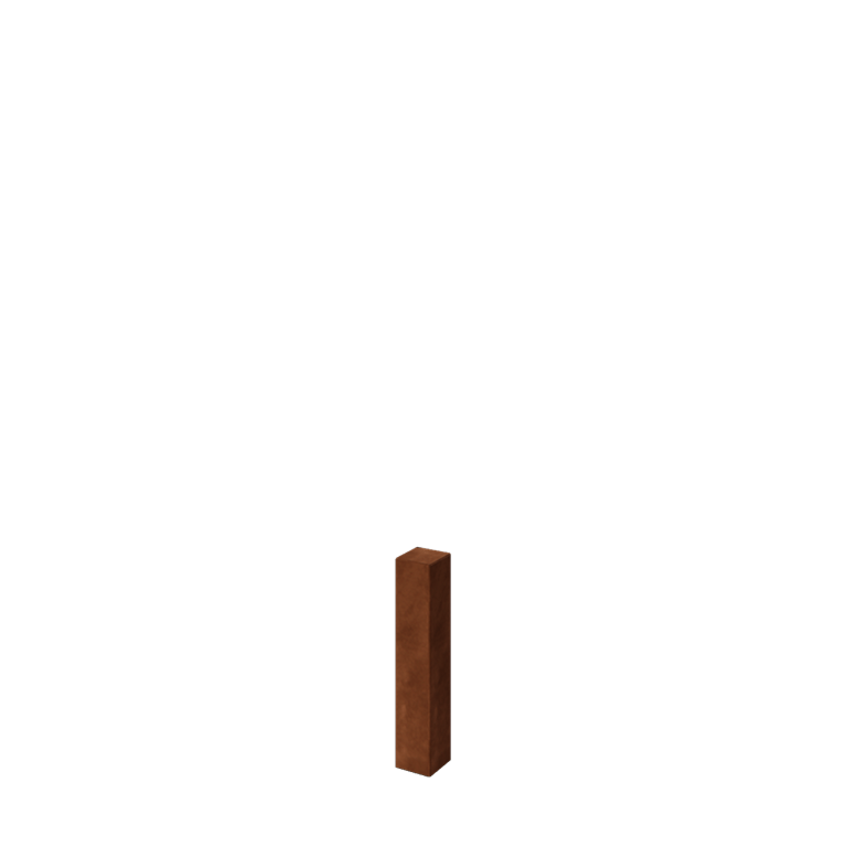 Poste para valla de acero corten 60 cm