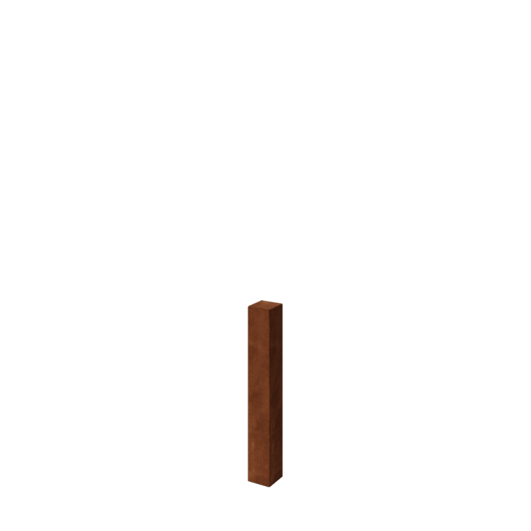 Poste para valla de acero corten 80 cm