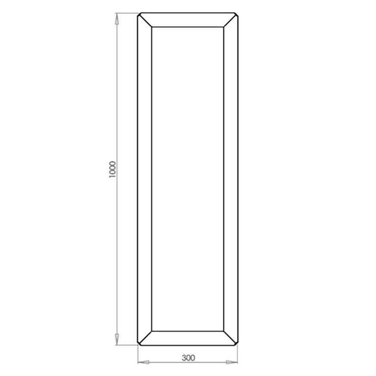 Jardinera de acero con tratamiento electrostático Texas 30 x 100 cm
