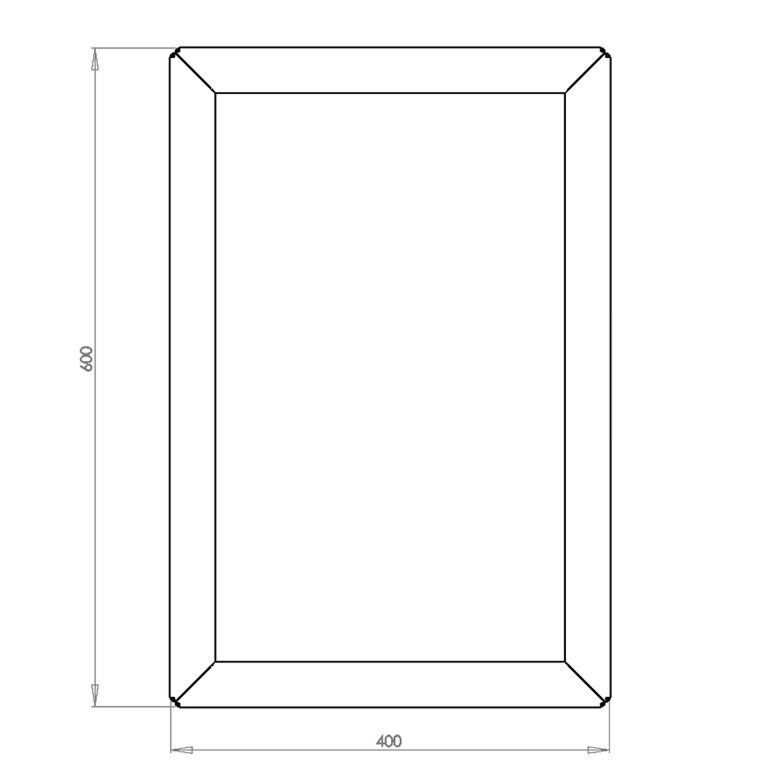 Jardinera de acero con tratamiento electrostático Texas 40 x 60 cm