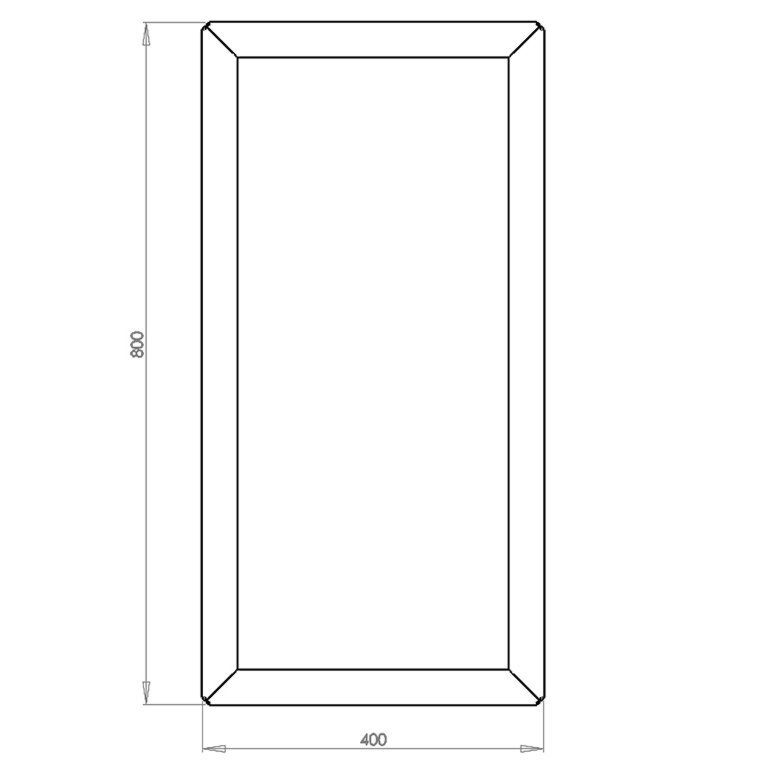 Jardinera de acero con tratamiento electrostático Texas 40 x 80 cm