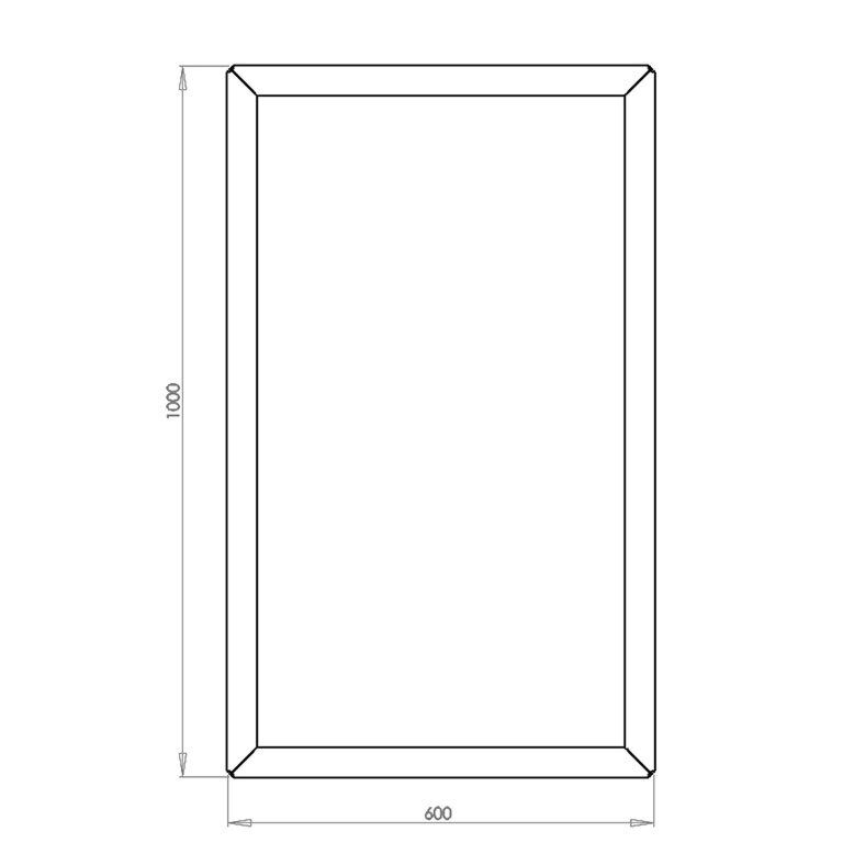 Jardinera de acero corten Texas 60 x 100 cm