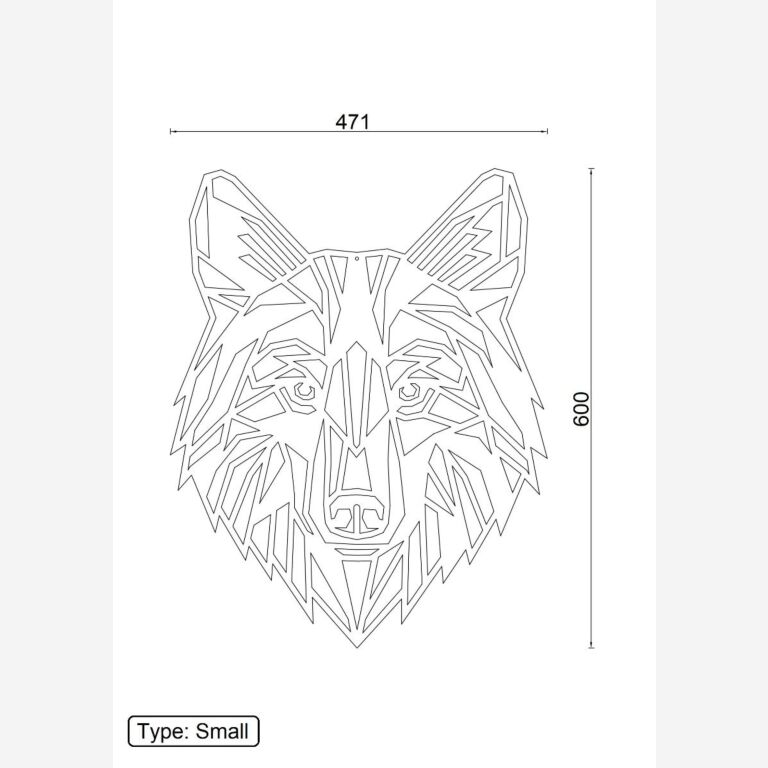 Decoración metálica de pared Lobo 1.0