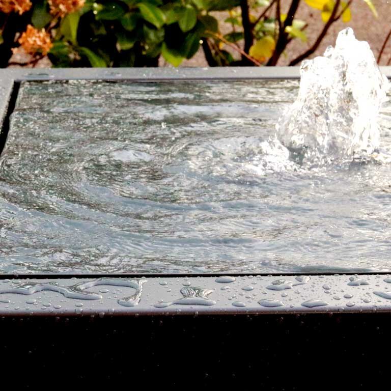 Mesa de agua de aluminio 120 x 120 x 40 cm