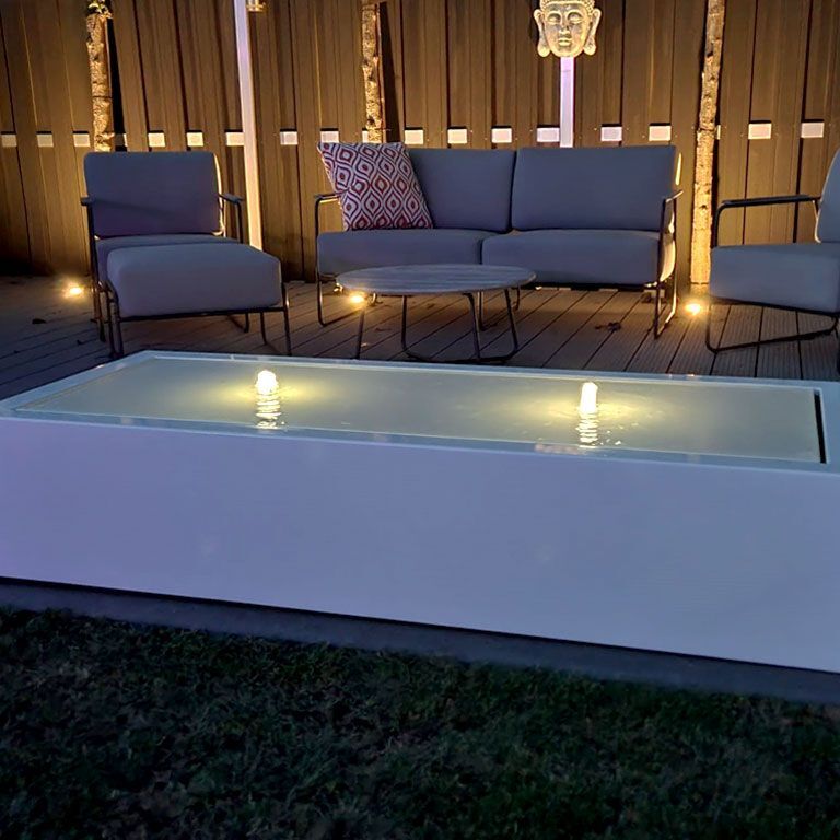 Mesa de agua de aluminio 200 x 80 x 40 cm
