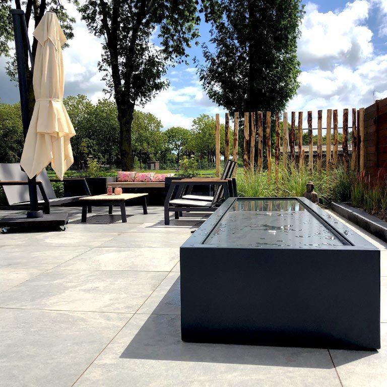 Mesa de agua de aluminio 300 x 80 x 40 cm