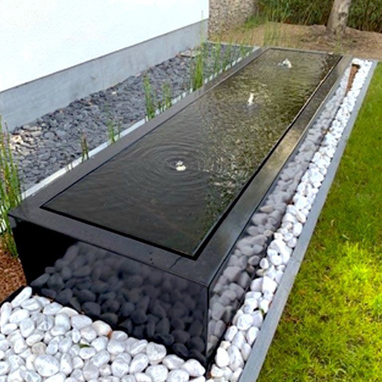 Mesa de agua de aluminio 300 x 80 x 40 cm