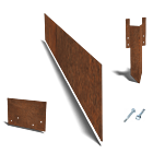 Bordura de acero corten recta 150 mm juego completo de 15 metros
