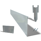 Bordura de acero galvanizado de borde doblado 130 mm juego completo de 15 metros