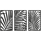 Decoración metálica de pared Ferns 3-parts