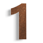 Número de vivienda de acero corten 1 - 300mm