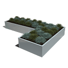 Jardinera de acero galvanizado Kansas 1000